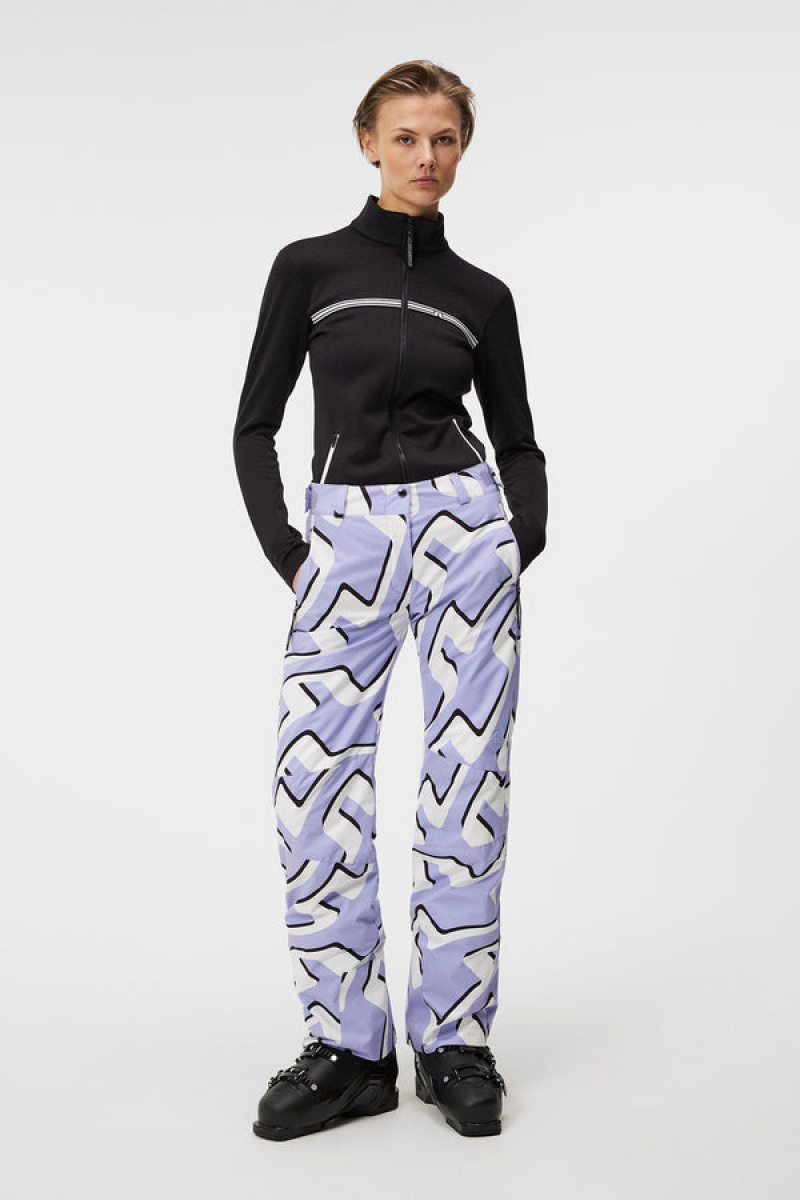 Bridge Wave Sweet Lavender Jlindeberg Isella Print Pant | SN-JL575462