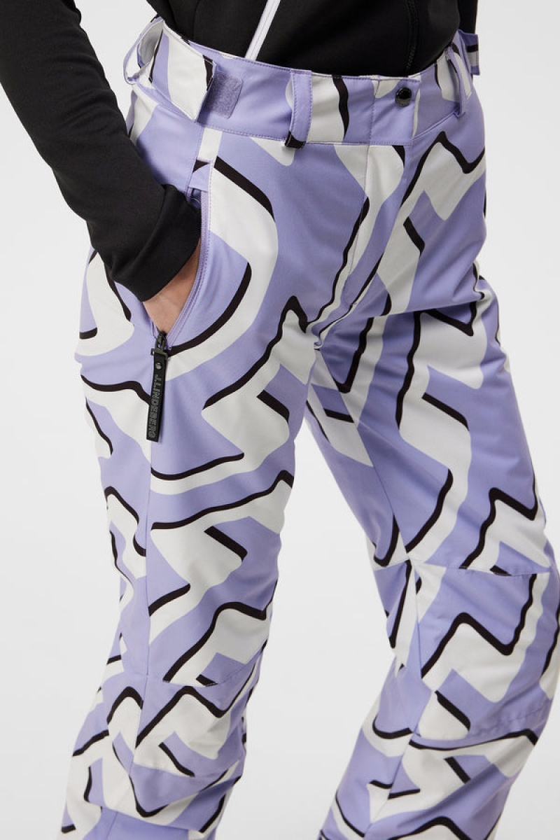 Bridge Wave Sweet Lavender Jlindeberg Isella Print Pant | SN-JL575462