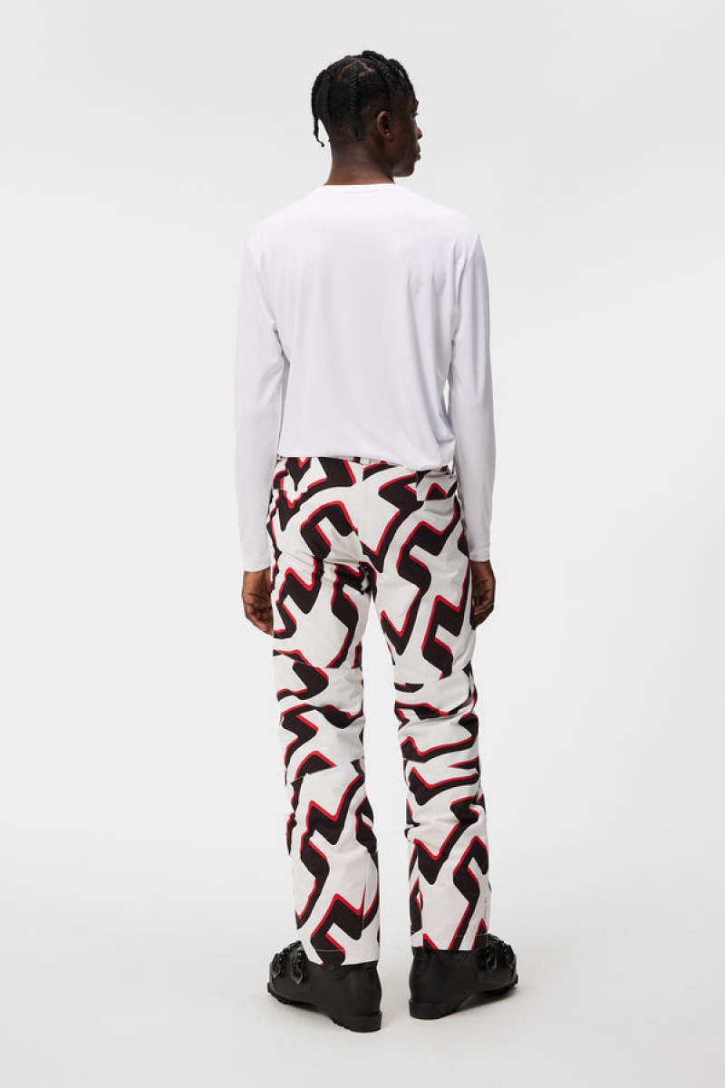 Bridge Wave White Jlindeberg Clarke Print Pant | SN-JL575097