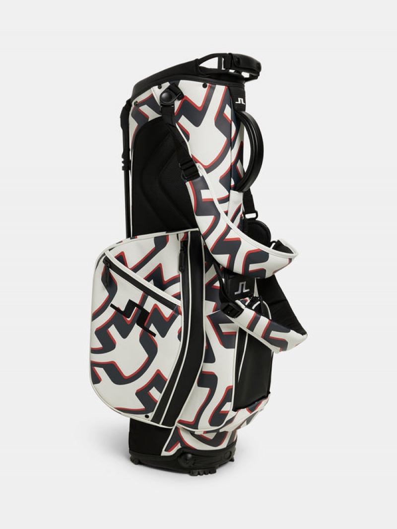 Bridge Wave White Jlindeberg Player Stand Bag Print | SN-JL574803