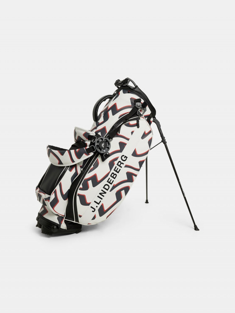 Bridge Wave White Jlindeberg Player Stand Bag Print | SN-JL574803