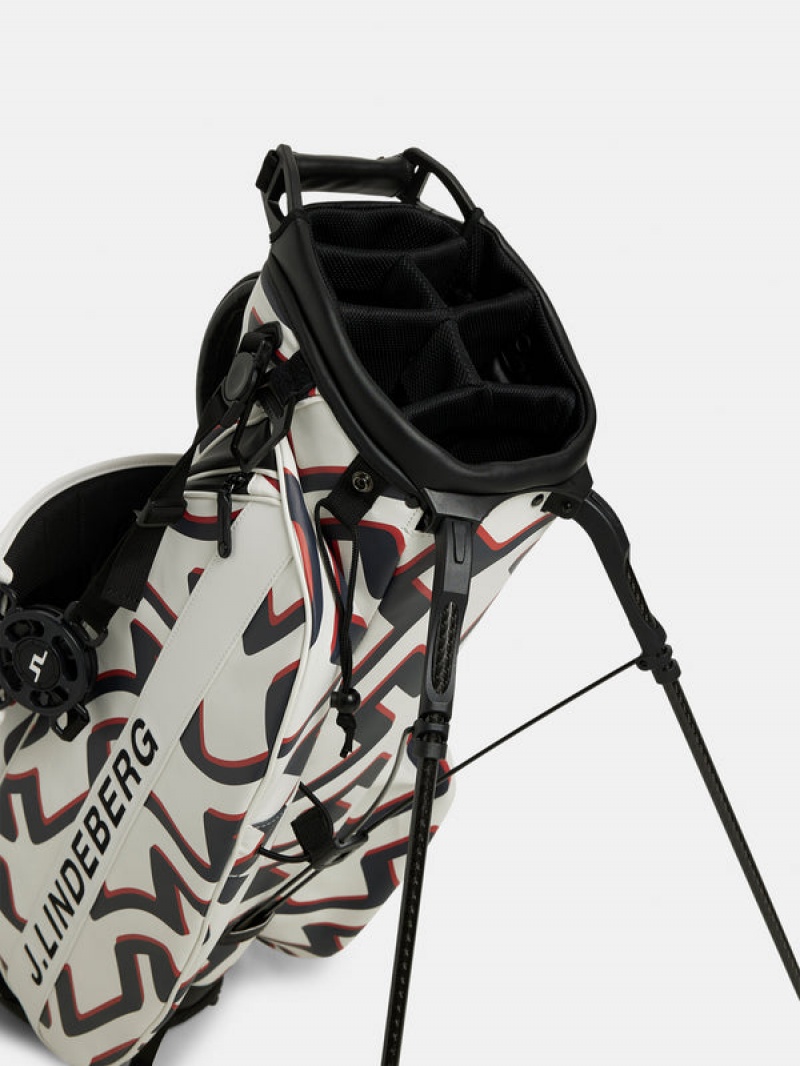 Bridge Wave White Jlindeberg Player Stand Bag Print | SN-JL574803