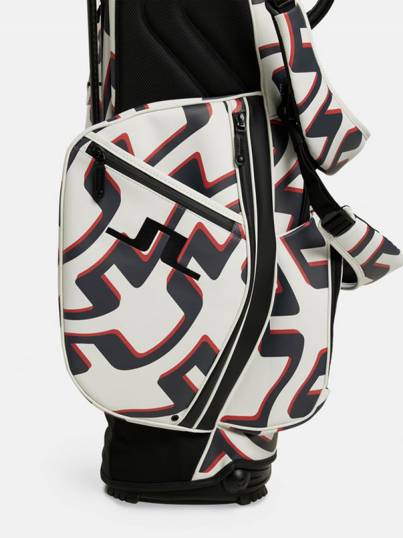 Bridge Wave White Jlindeberg Player Stand Bag Print | SN-JL574803