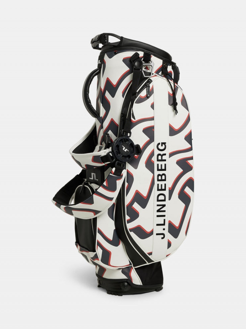 Bridge Wave White Jlindeberg Player Stand Bag Print | SN-JL574803