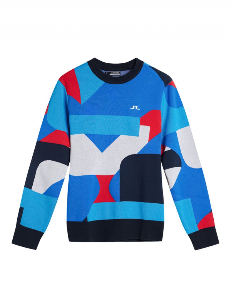 Brilliant Blue Big Bridge Jlindeberg Fela Knitted Sweater | SN-JL574632