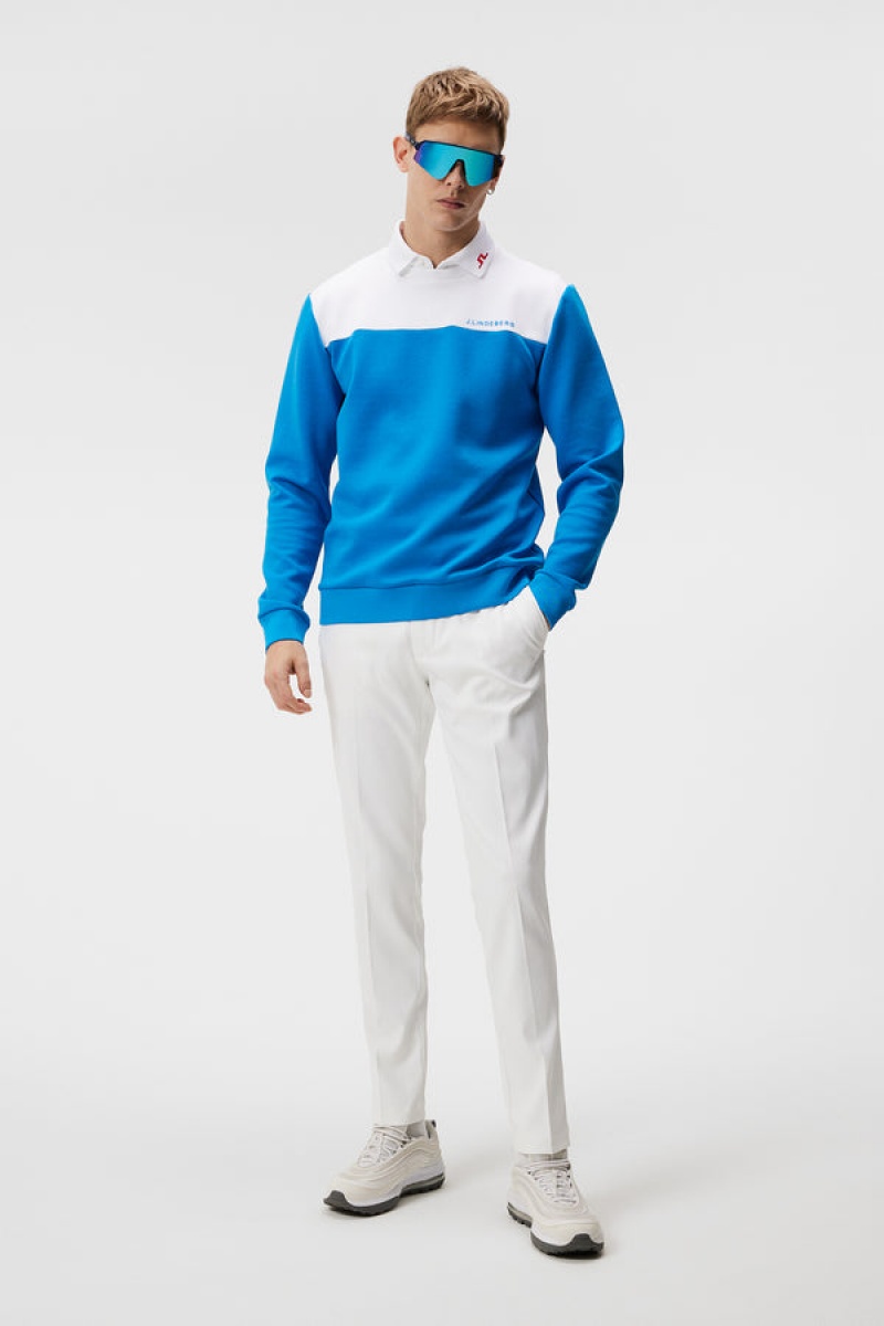 Brilliant Blue Jlindeberg Jeff Crew Neck Sweatshirt | SN-JL574613