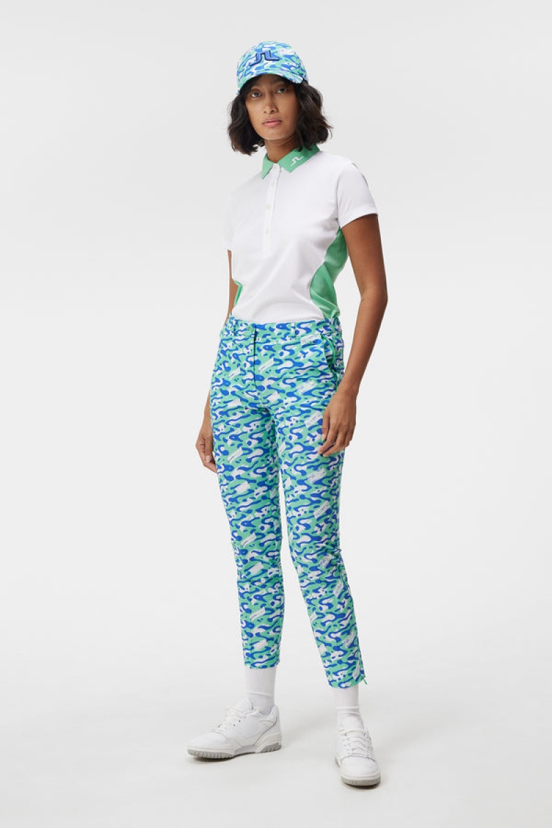 Caldera Jade Cream Jlindeberg Pia Print Pant | SN-JL575257