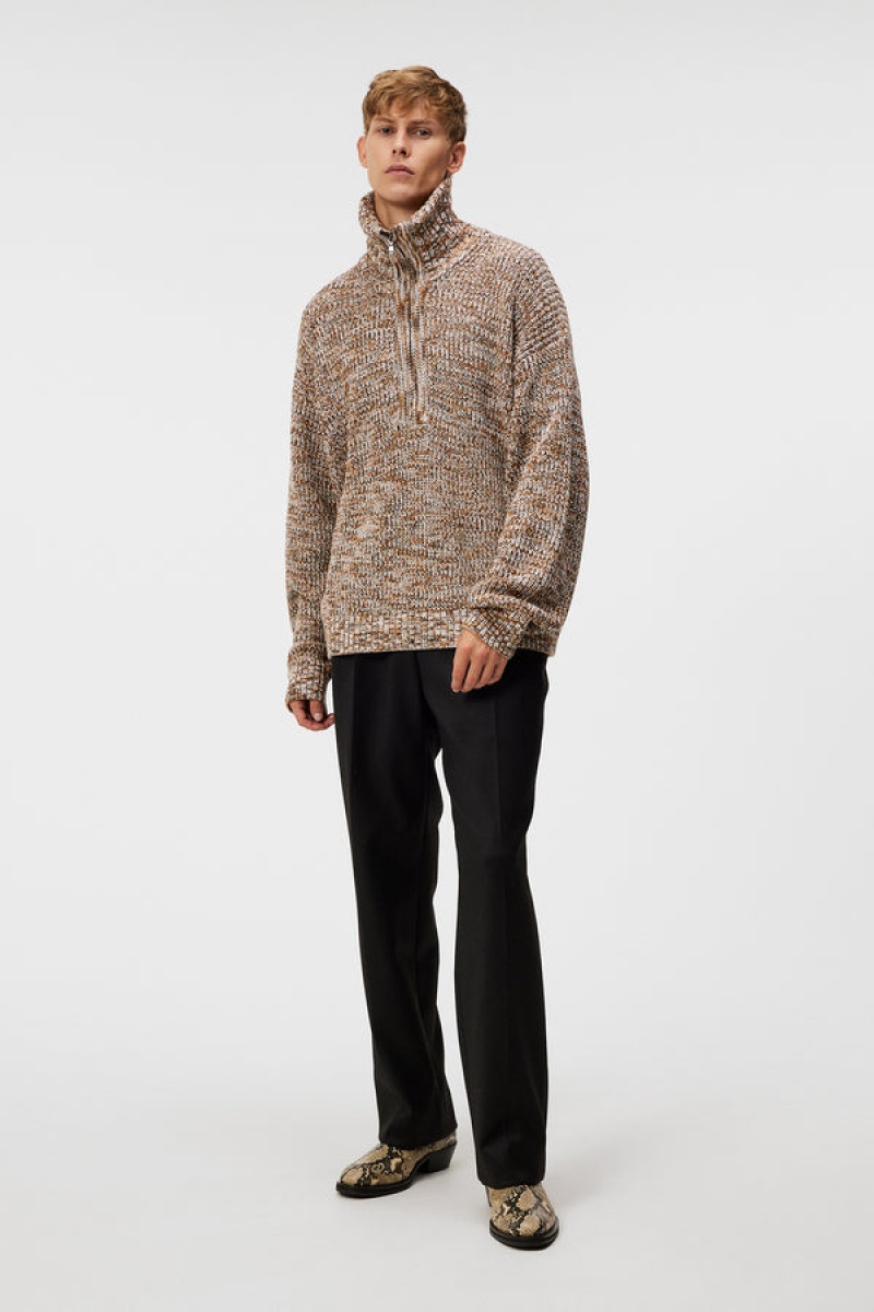 Canuto Jlindeberg Chester Jacquard Quarter Zip Sweater | SN-JL574922