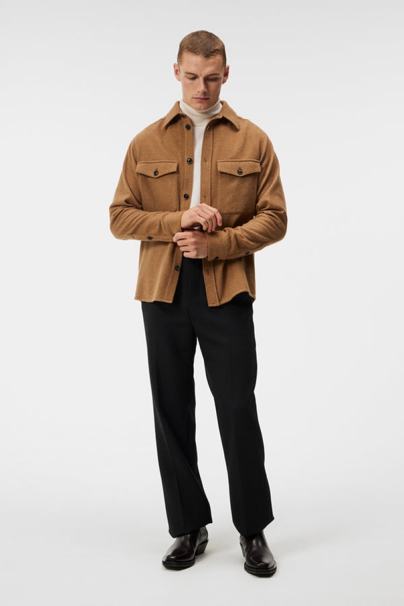 Chipmunk Jlindeberg Flat Wool Overshirt | SN-JL574989