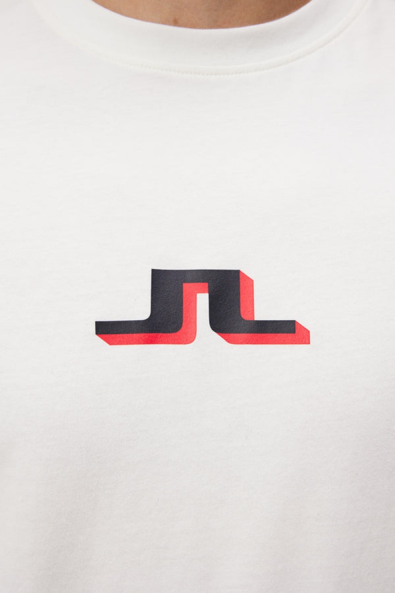 Cloud White Jlindeberg Darcy Logo T-shirt | SN-JL574844