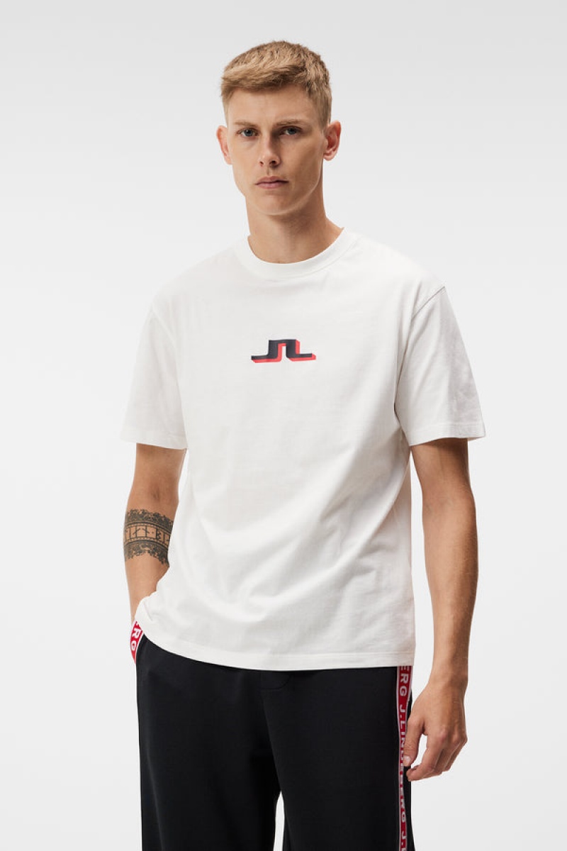 Cloud White Jlindeberg Darcy Logo T-shirt | SN-JL574844