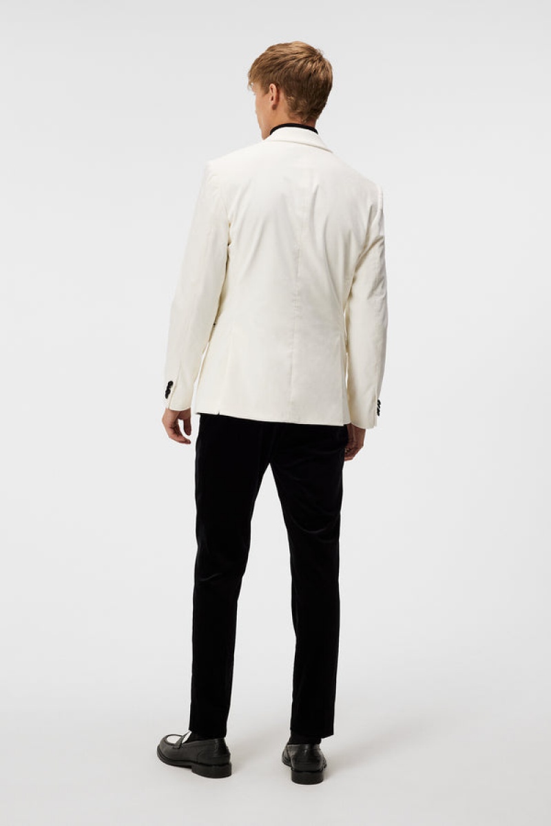 Cloud White Jlindeberg Lenny Velvet Blazer | SN-JL575037