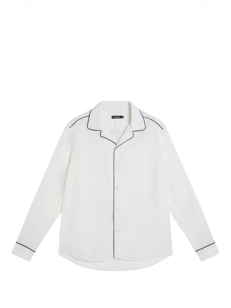 Cloud White Jlindeberg Piper Relaxed Shirt | SN-JL574975