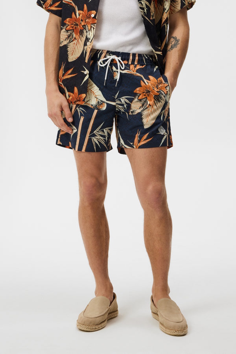 Dream Blue Jlindeberg Banks Tropical Swim Trunks | SN-JL574960