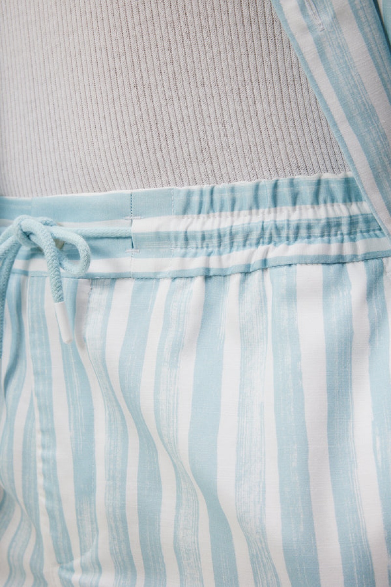 Dream Blue Jlindeberg Earl Painted Stripe Shorts | SN-JL574955