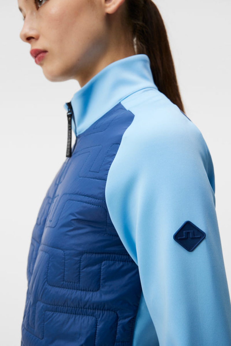 Estate Blue Jlindeberg Quilt Hybrid Jacket | SN-JL575379