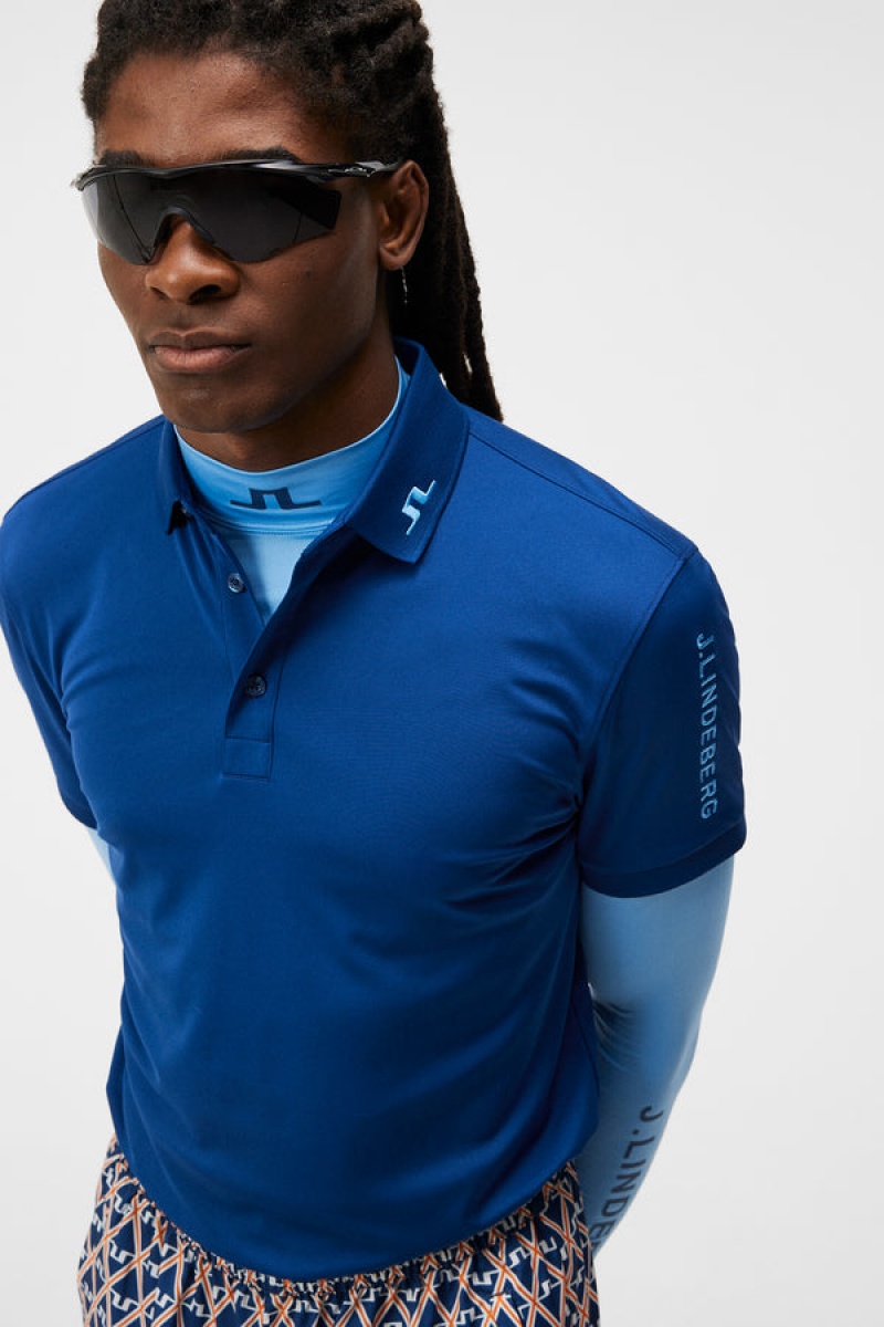 Estate Blue Jlindeberg Tour Tech Slim Polo | SN-JL574471