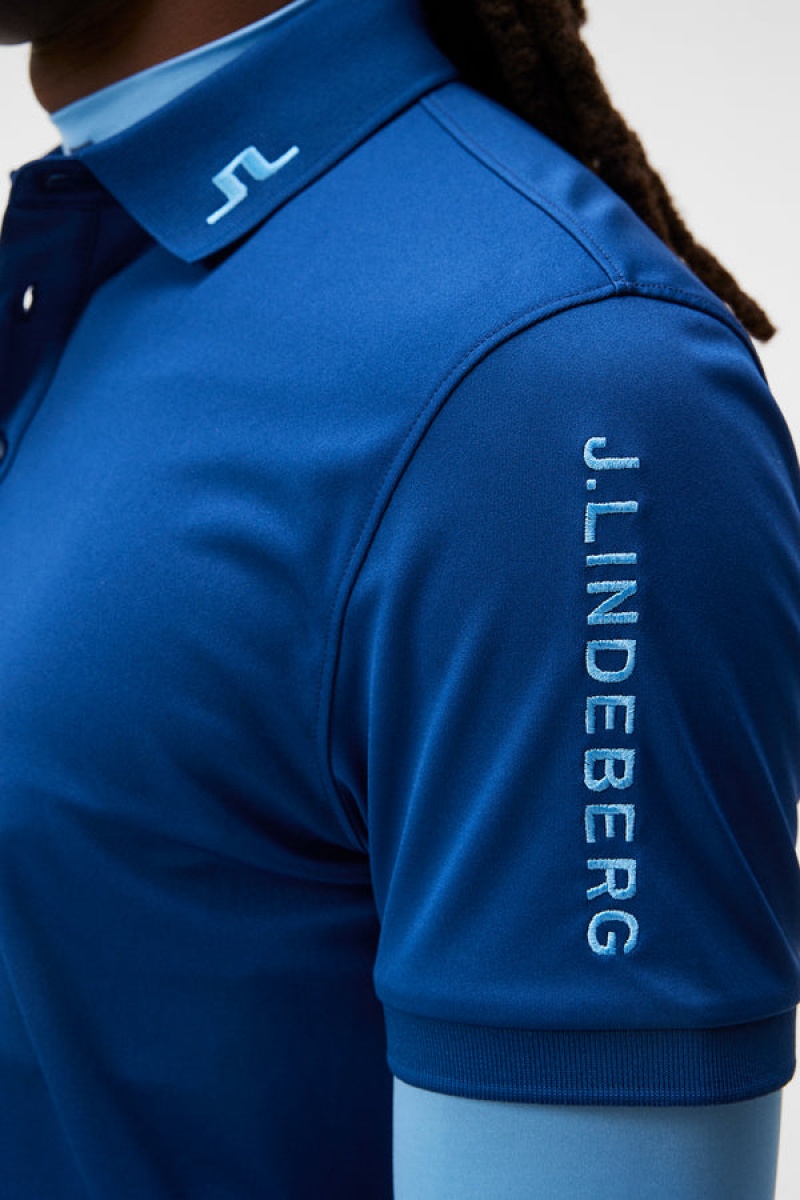 Estate Blue Jlindeberg Tour Tech Slim Polo | SN-JL574471