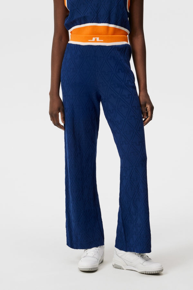 Estate Blue Jlindeberg Wanda Knitted Pant | SN-JL575267