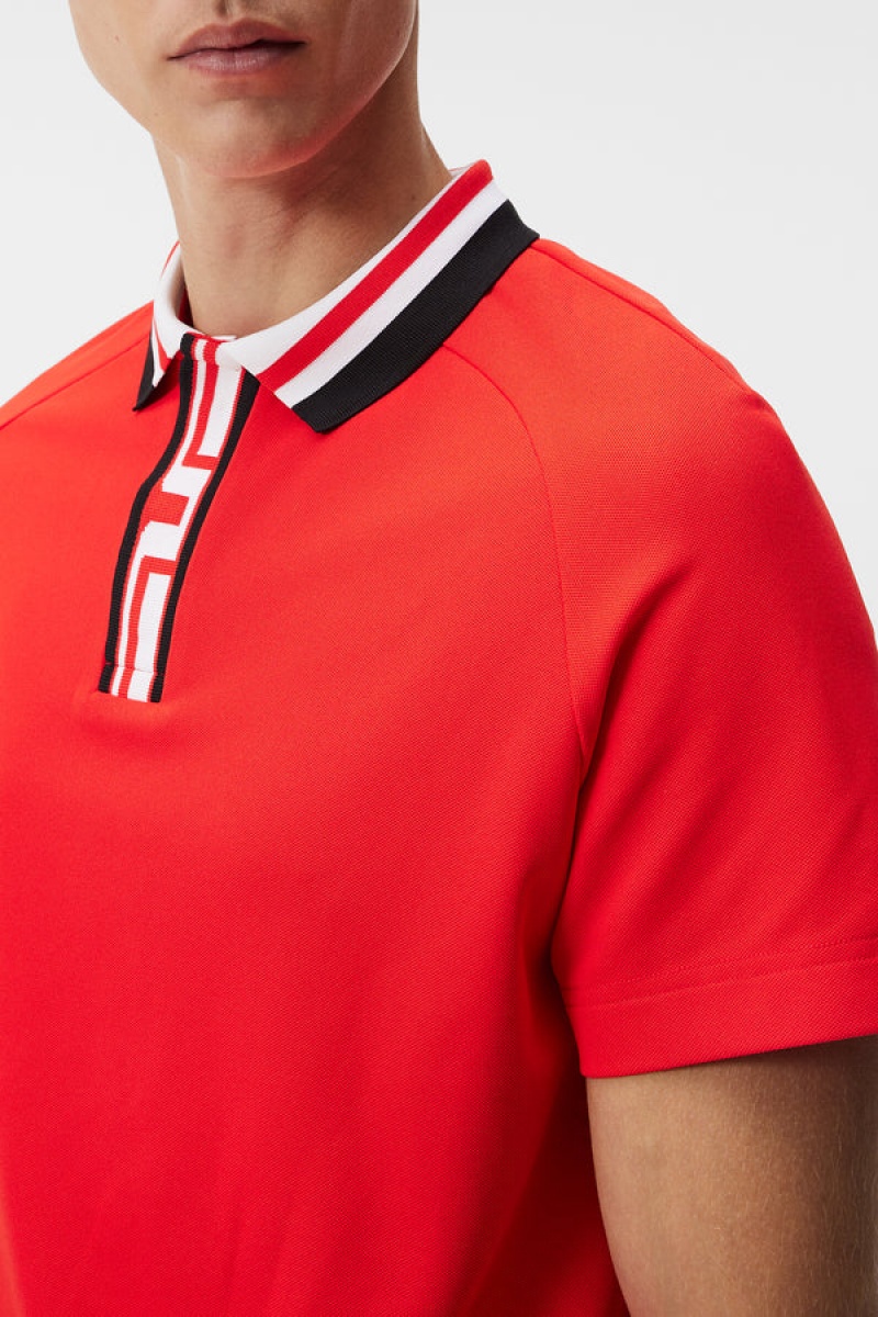 Fiery Red Jlindeberg Hals Polo | SN-JL574490