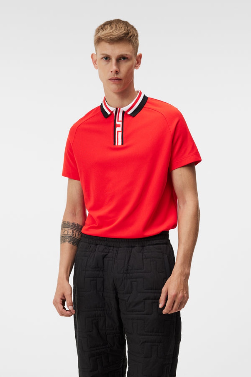 Fiery Red Jlindeberg Hals Polo | SN-JL574490