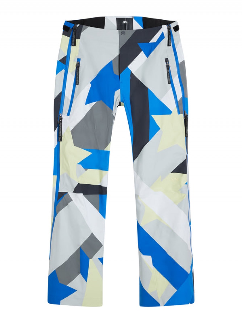 Grey Flag Patchwork Jlindeberg Aerial Print Shell Pant | SN-JL575456