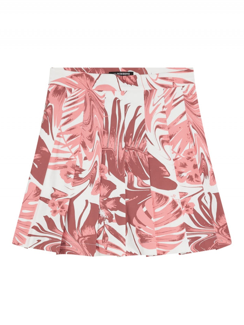 Hibiscus Pink Jlindeberg Adina Print Skirt | SN-JL575184