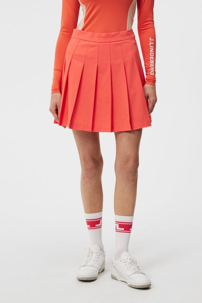 Hot Coral Jlindeberg Adina Skirt | SN-JL575217