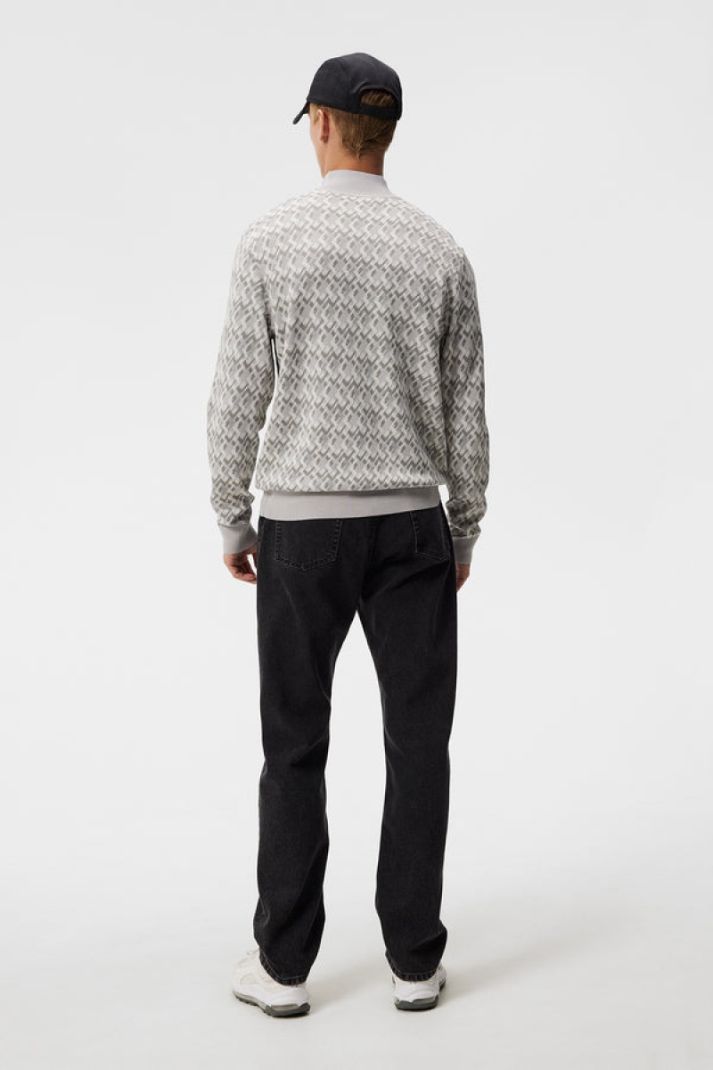 JL Micro Bridge Grey Jlindeberg Nate Knitted Sweater | SN-JL574671