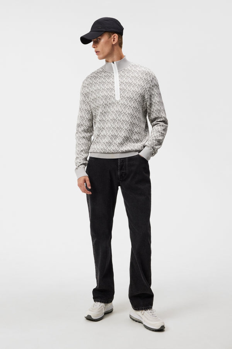 JL Micro Bridge Grey Jlindeberg Nate Knitted Sweater | SN-JL574671