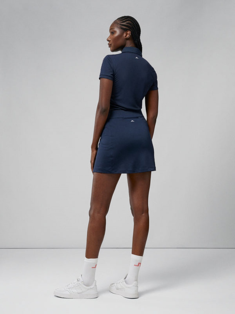 JL Navy Jlindeberg Amelie Mid Golf Skirt | SN-JL575182