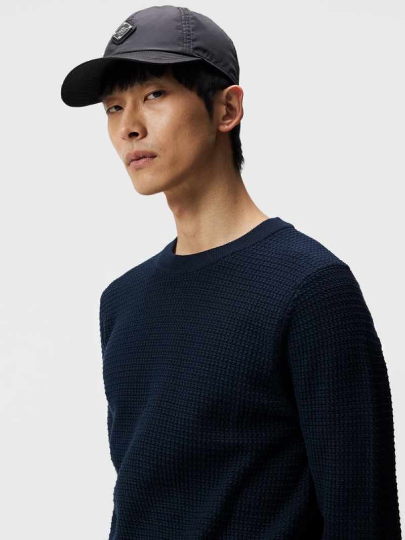 JL Navy Jlindeberg Arthur Organic Cotton Sweater | SN-JL574865