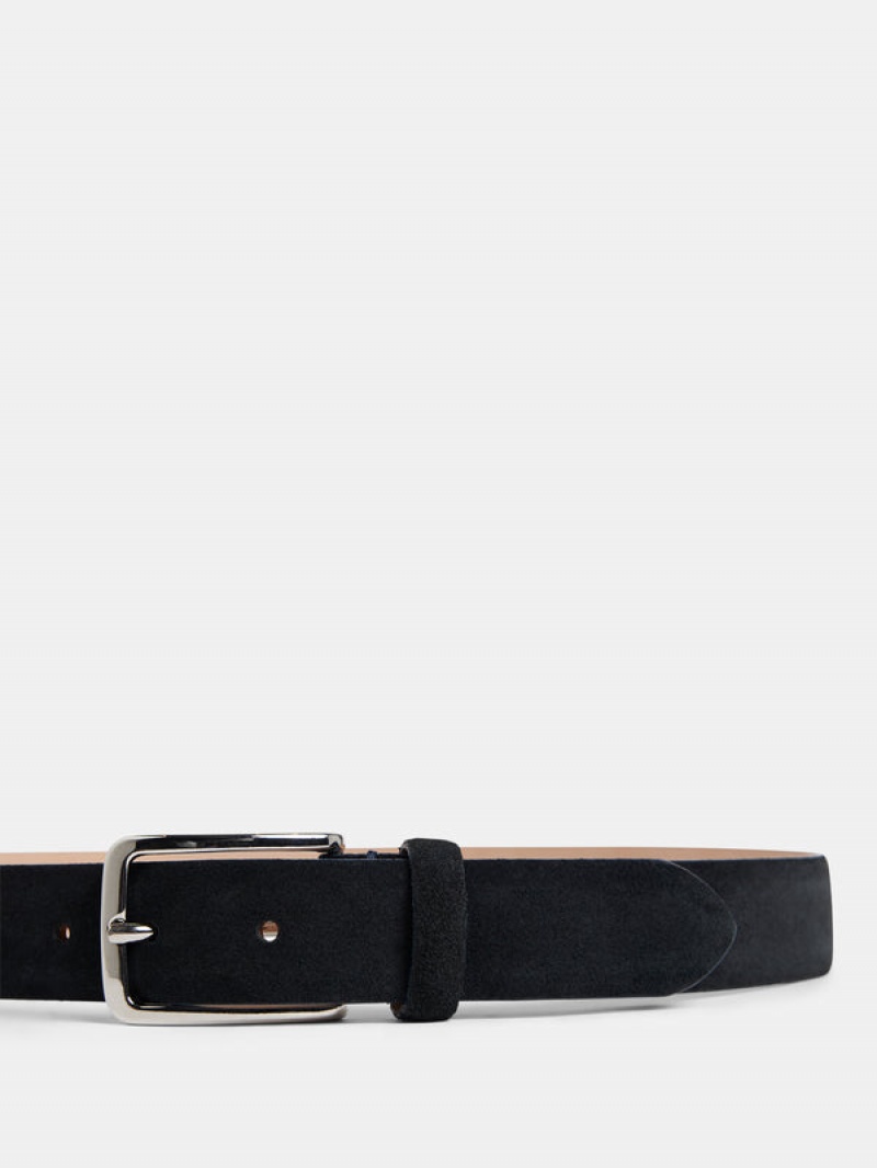 JL Navy Jlindeberg Bobby Suede Belt | SN-JL575055