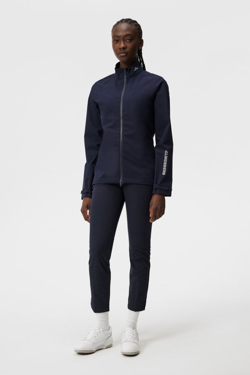 JL Navy Jlindeberg Evertine Padded Rain Jacket | SN-JL575370