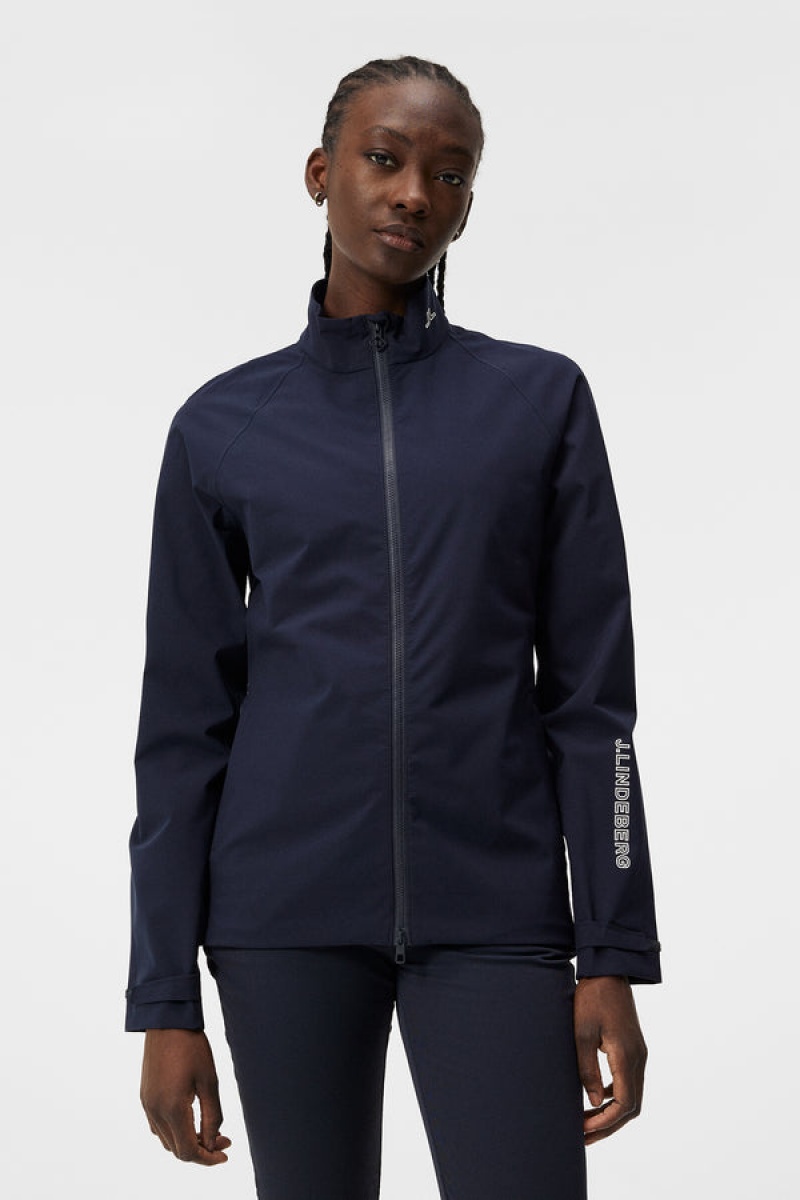 JL Navy Jlindeberg Evertine Padded Rain Jacket | SN-JL575370