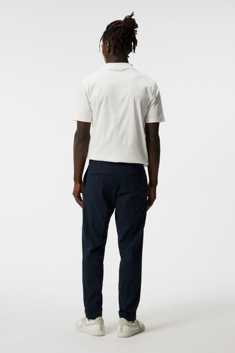 JL Navy Jlindeberg Grant Linen Stretch Pants | SN-JL574945