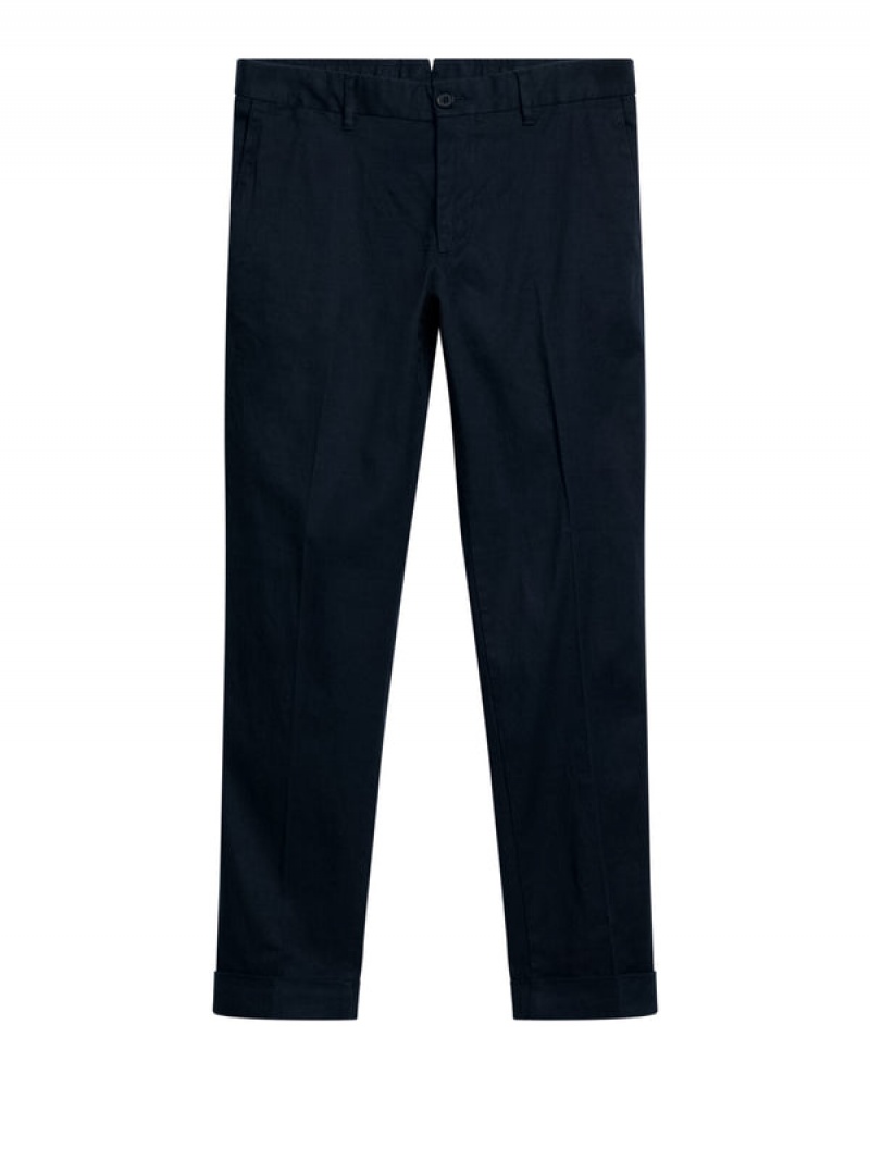 JL Navy Jlindeberg Grant Linen Stretch Pants | SN-JL574945