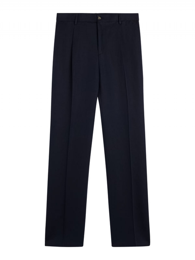 JL Navy Jlindeberg Haij Cotton Linen Pants | SN-JL575007