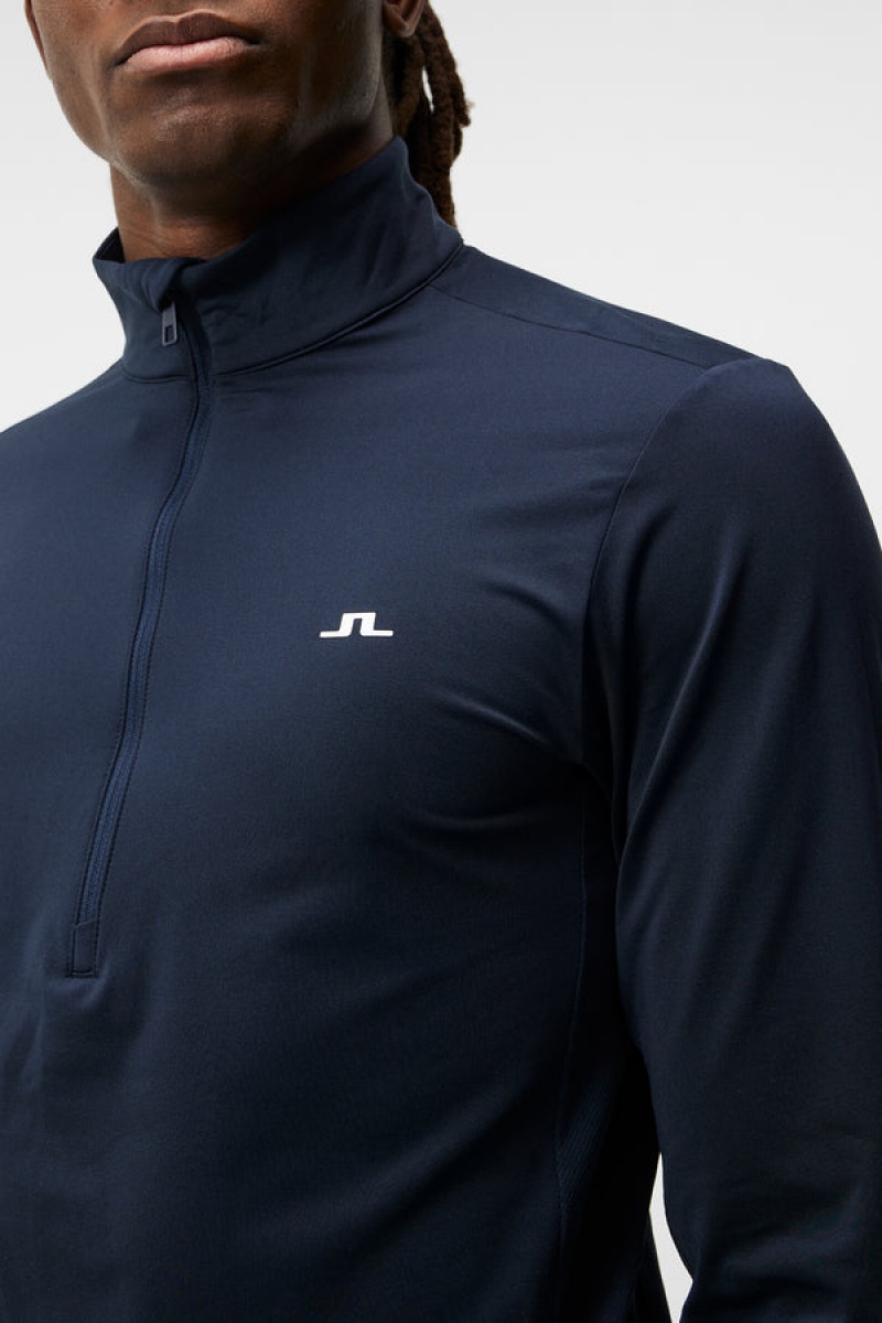 JL Navy Jlindeberg Luke Half Zip Mid Layer | SN-JL574591