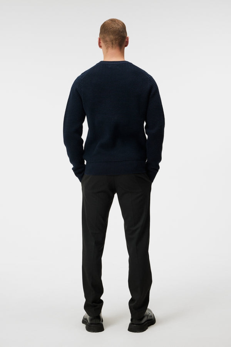 JL Navy Jlindeberg Oliver Structure Sweater | SN-JL574894