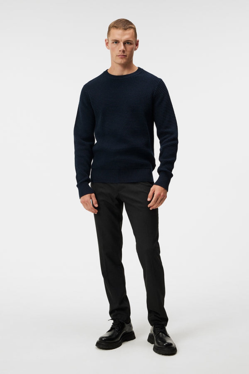 JL Navy Jlindeberg Oliver Structure Sweater | SN-JL574894