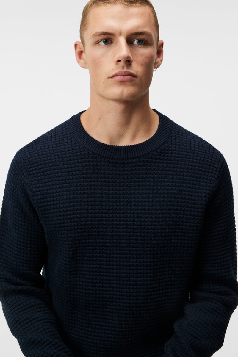 JL Navy Jlindeberg Oliver Structure Sweater | SN-JL574894