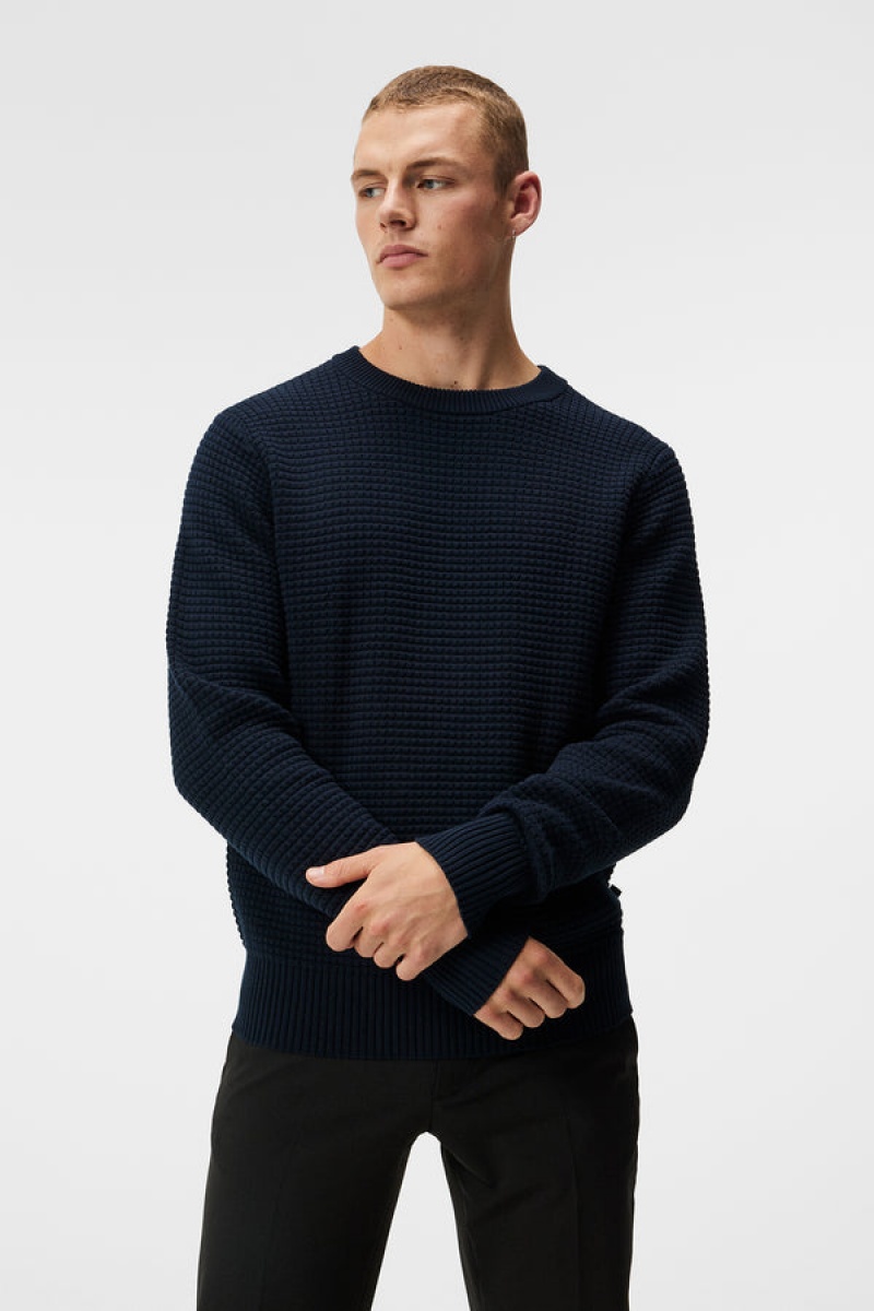 JL Navy Jlindeberg Oliver Structure Sweater | SN-JL574894