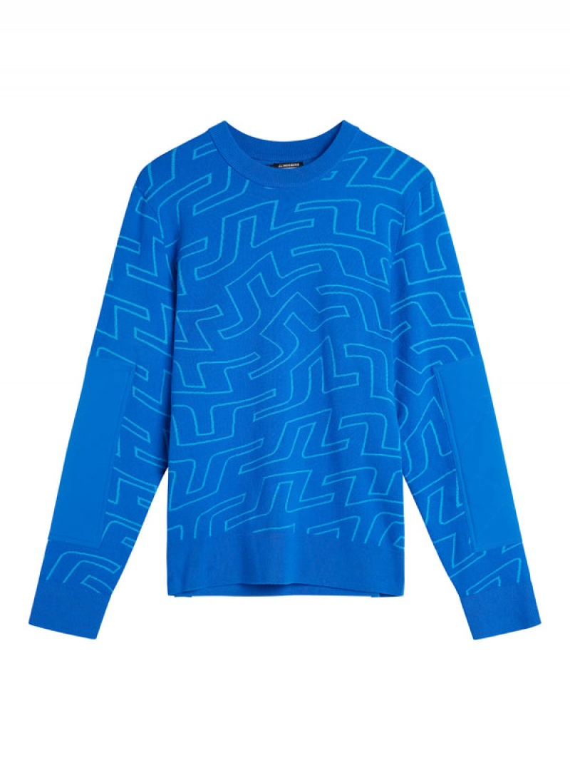 Lapis Bridge Swirl Jlindeberg Bridge Swirl Knitted Sweater | SN-JL574635