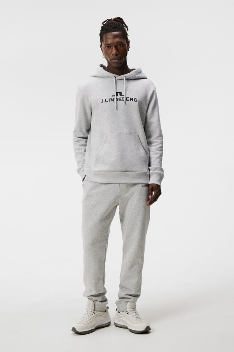 Light Grey Melange Jlindeberg Alpha Hoodie | SN-JL574648