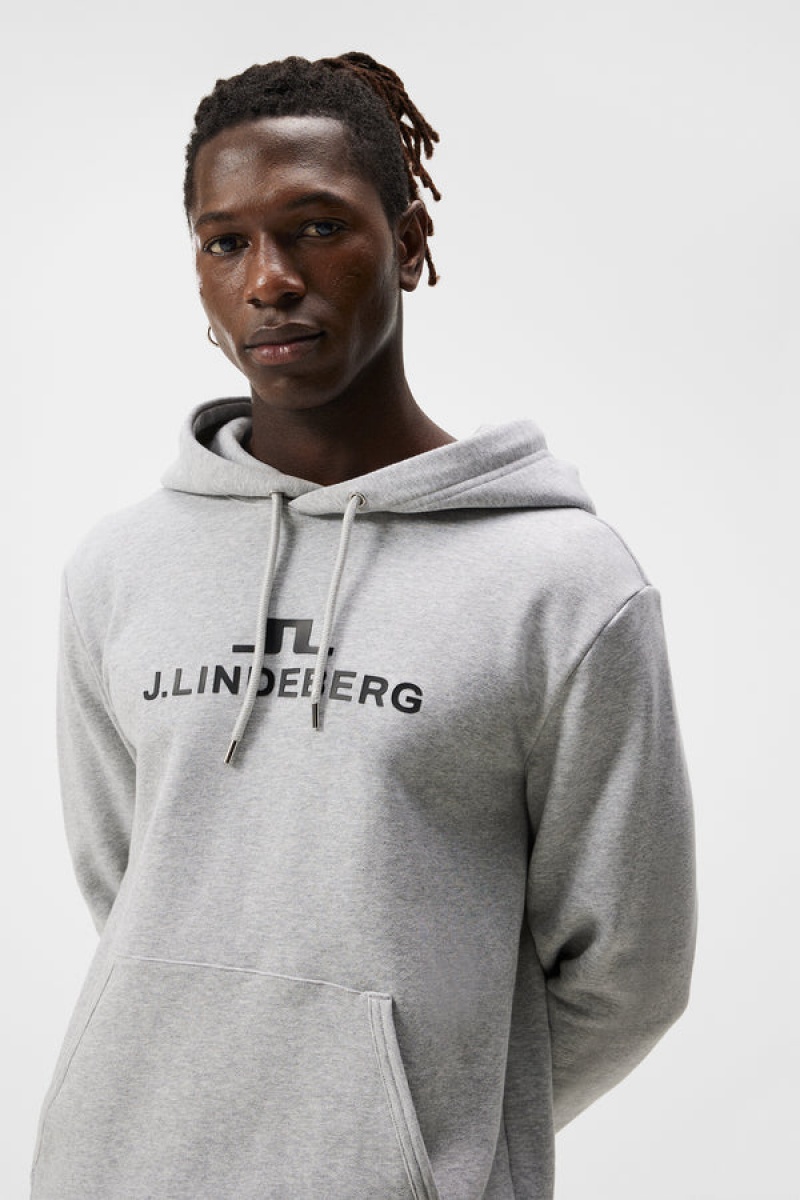 Light Grey Melange Jlindeberg Alpha Hoodie | SN-JL574648