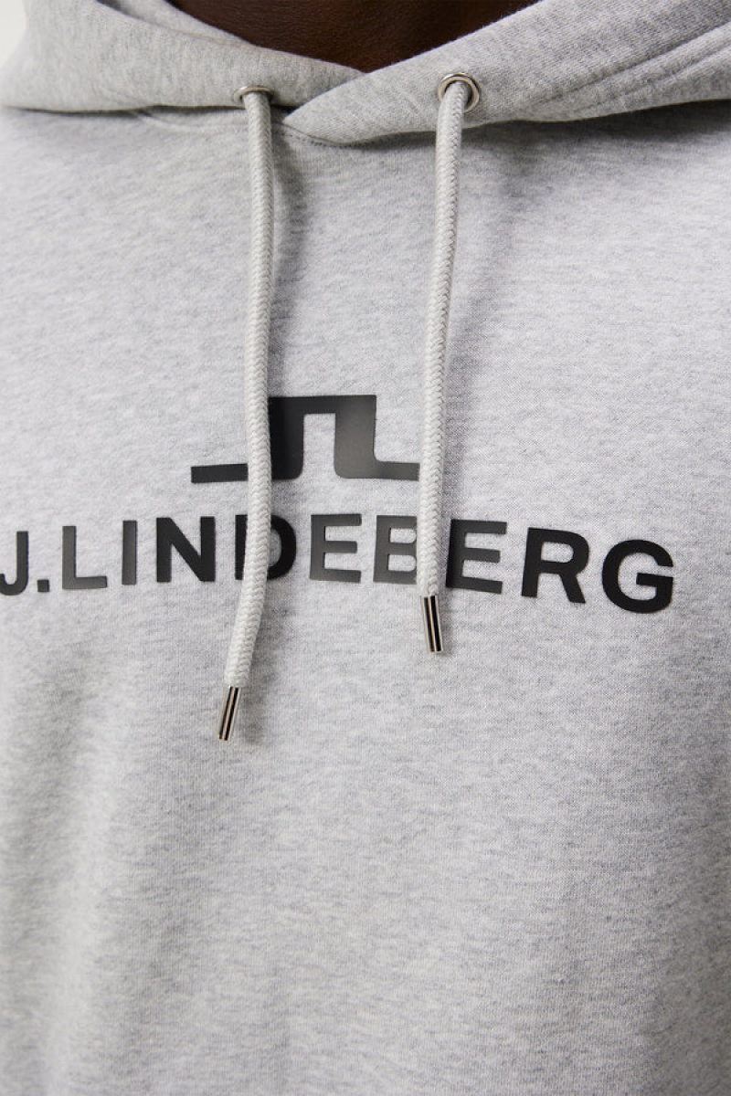 Light Grey Melange Jlindeberg Alpha Hoodie | SN-JL574648