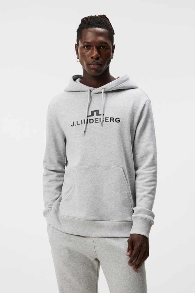 Light Grey Melange Jlindeberg Alpha Hoodie | SN-JL574648