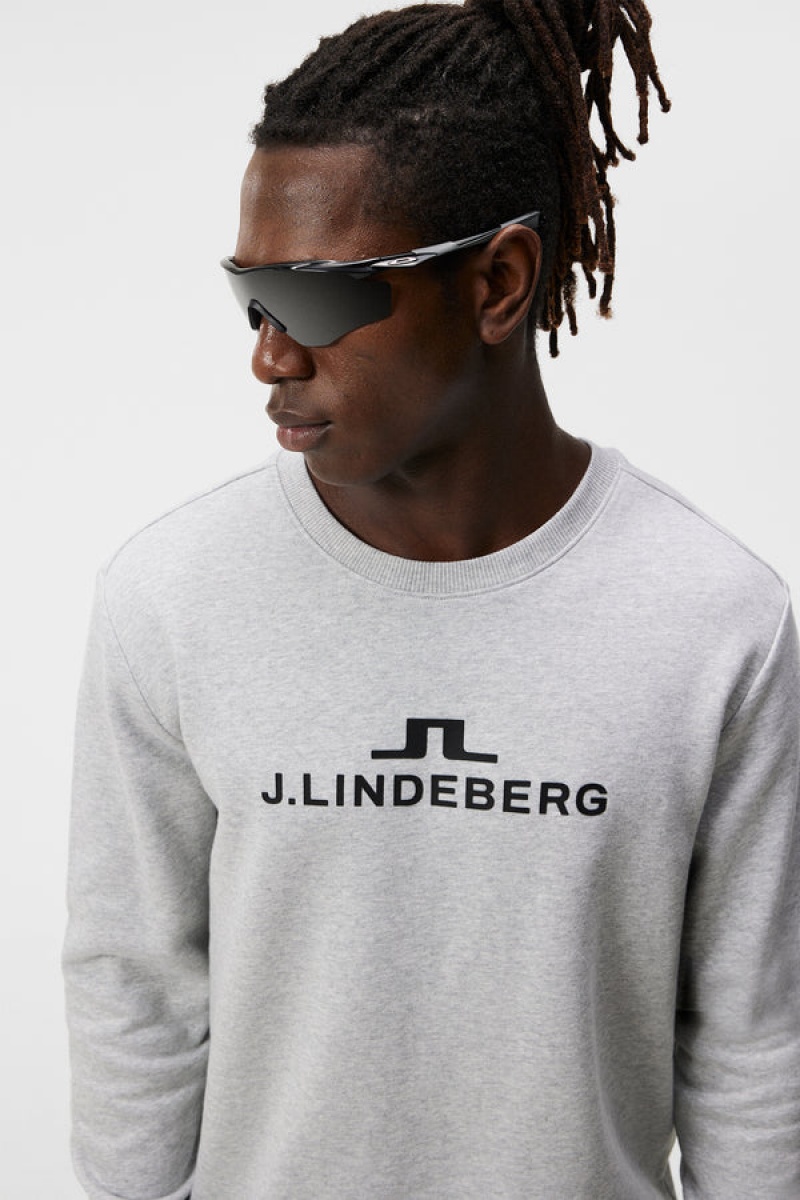 Light Grey Melange Jlindeberg Alpha Sweatshirt | SN-JL574647