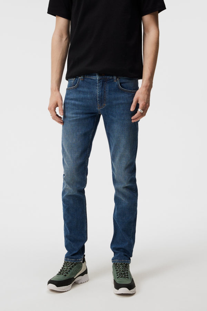 Mid Blue Jlindeberg Jay Active Mid Indigo Jeans | SN-JL574940